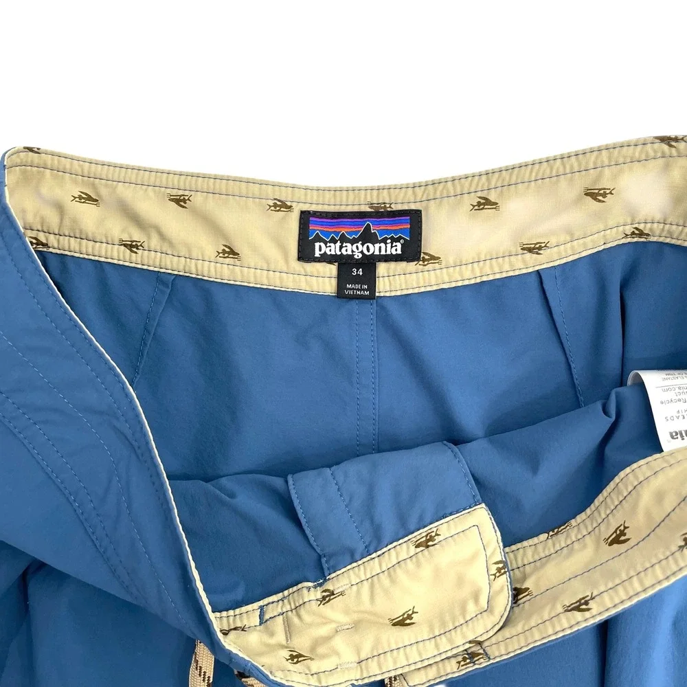Patagonia‎ Men's Stretch Wavefarer Board Shorts Size 34 blue